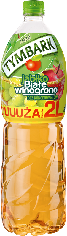 Tymbark Napój  Jabłko-Białe Winogrono 2l