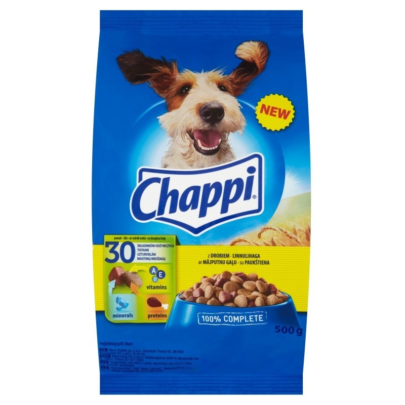 karma dla psów Chappi z drobiem worek 500g