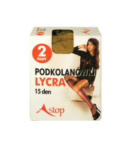 Podkolanówki Lycra 2 Pary Astop 15 den