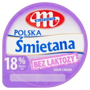 Śmietana Bez Laktozy Mlekovita 18% 200G