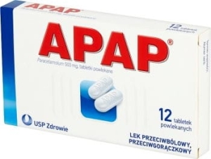 Apap tabletki przeciwbólowe 12szt.