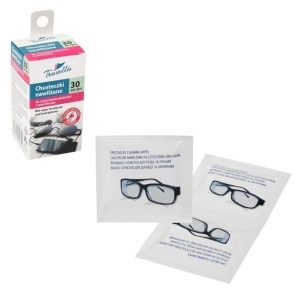Travella Chusteczki nawilżane do czyszczenia okularów 30 sztuk