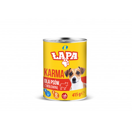 Karma dla Psa Wołowina Puszka Lewiatan 415G