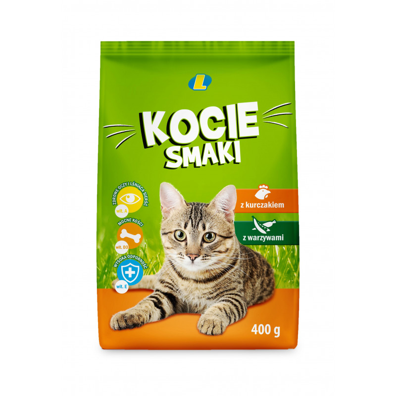 Karma Sucha dla Kota Kurczak Warzywa Lewiatan 400G