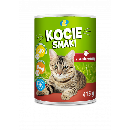 Karma dla Kota Wołowina Puszka Lewiatan 415G