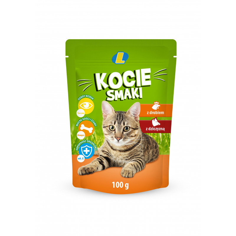 Karma dla Kota Saszetka Kurczak-Dziczyzna Lewiatan 100G