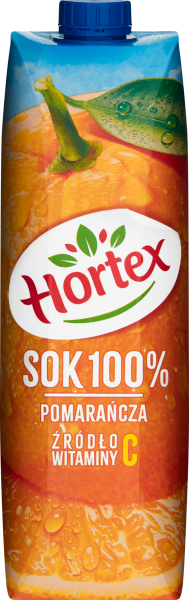 Hortex Sok 100% Pomarańcza 1l