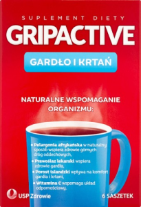 Gripactive gardło i krtań 6 saszetek