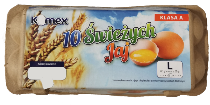 Jaja rozm. L 10 szt. Kosma