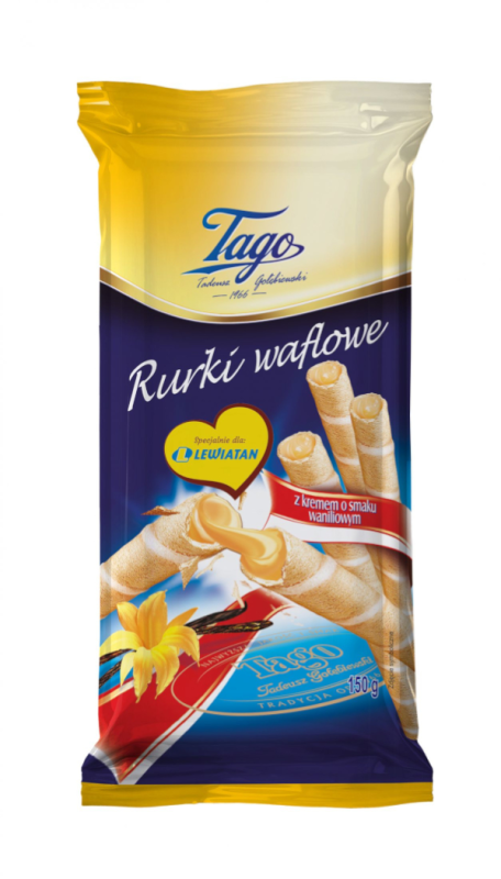 Rurki z Kremem Waniliowym Lewiatan 150G