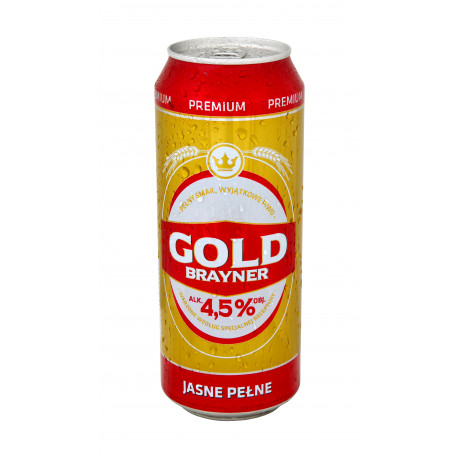 Piwo Goldbrayner  Jasne Pełne 4,5% 0,5L Lewiatan puszka