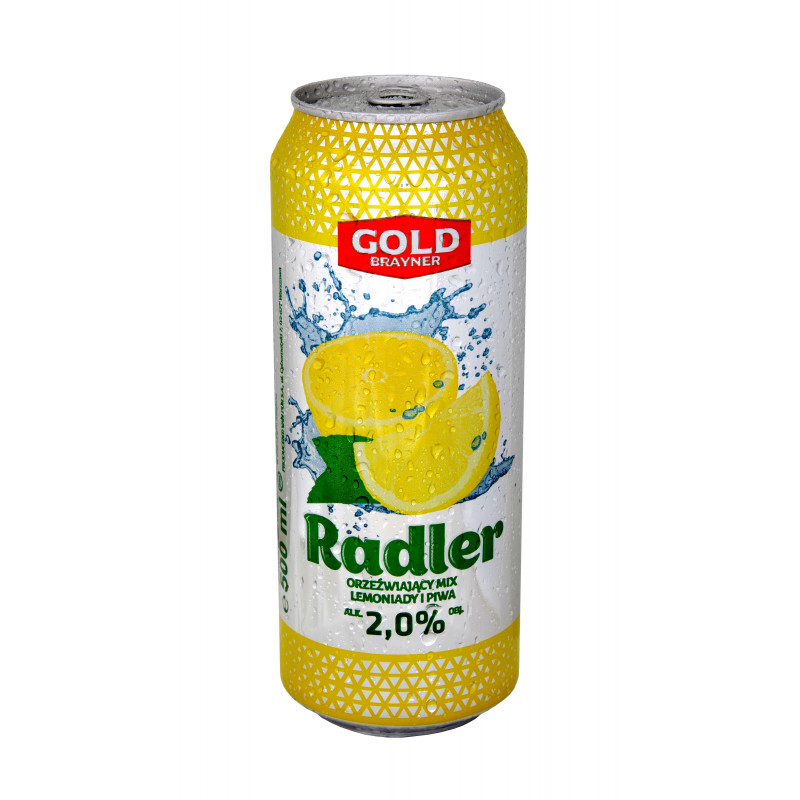 Piwo Goldbrayner Radler 2% 0,5 Lewiatan Puszka
