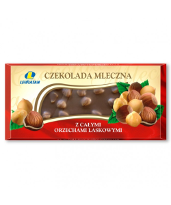 Czekolada Mleczna z Orzechami Laskowymi Lewiatan 100G