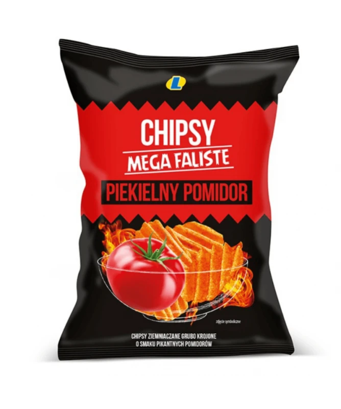 Chipsy Mega Faliste Piekielny Pomidor Lewiatan 140G
