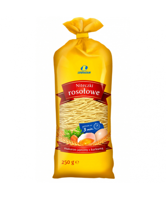 Makaron Lewiatan Niteczki Rosołowe 2-jajeczne 250G