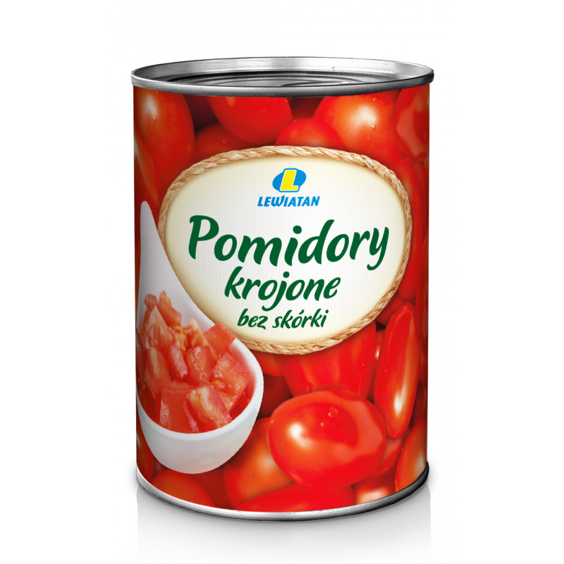 Pomidory Krojone Bez Skórki Lewiatan 400G