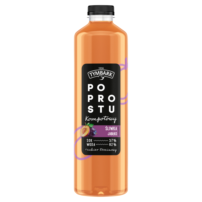 Tymbark Po Prostu Kompotowy Śliwka-Jabłko 1,25L