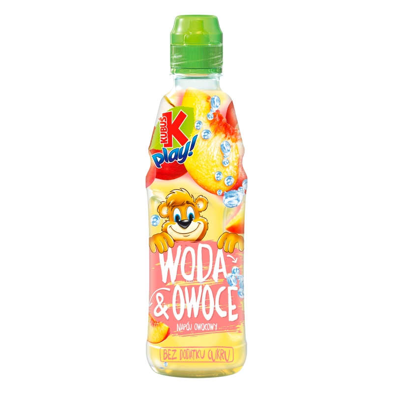 Napój Kubuś Play! Woda&amp;Owoce Jabłko-Brzoskwinia 0,4L