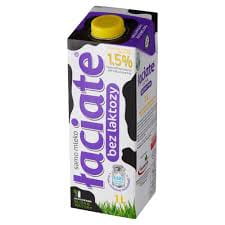 Mleko Łaciate Bez Laktozy UHT 1,5% 1L