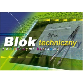 Blok techniczny A4  Kolorowe Kartki Kreska