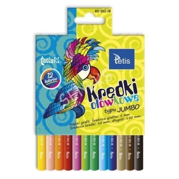 Kredki TETISKI okrągłe jumbo 12kol.