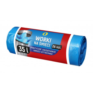 Worki na Śmieci Bardzo Wytrzymałe 35L Lewiatan 26Szt.
