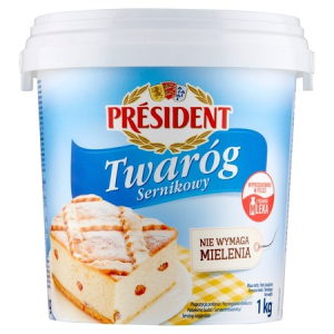 Twaróg Sernikowy President Wiaderko 1KG