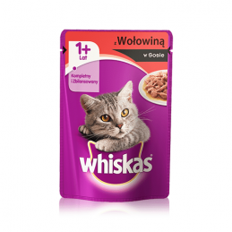 Whiskas Saszetka z Wołowiną 85G
