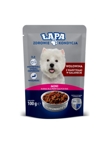 Karma dla Psa Łapa Wołowina Saszetka Lewiatan 100G