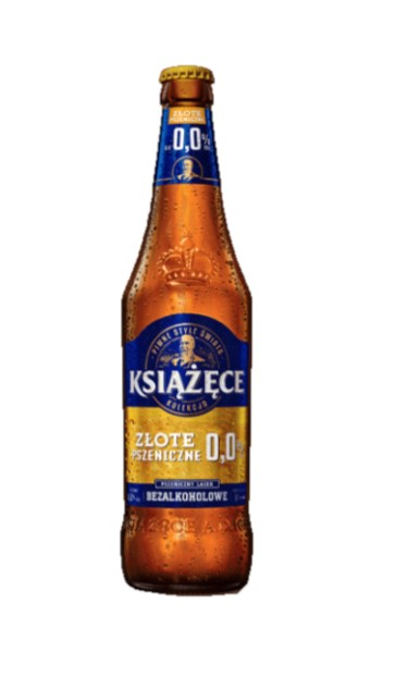 Książęce Złote Pszeniczne 0,0% 0,5l but. zw.