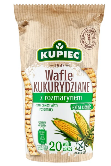 Wafle kukurydziane Kupiec z rozmarynem 105G