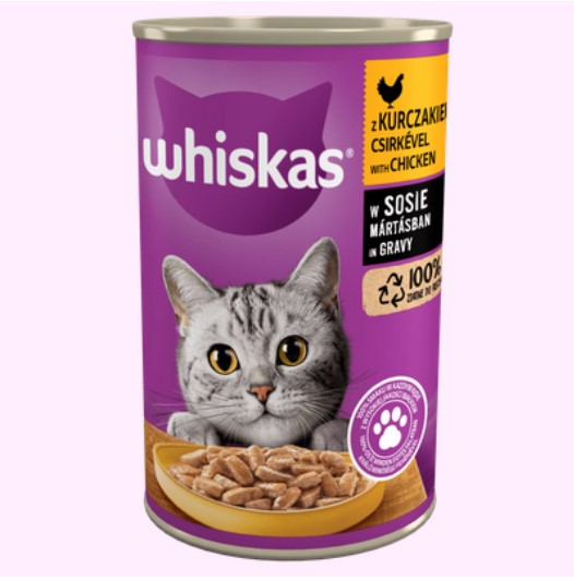 Karma dla kotów Whiskas Kurczak w sosie 400g
