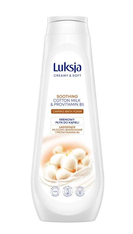 Płyn do kąpieli Luksja 900 ml mleczko bawełniane i prowitamina B5