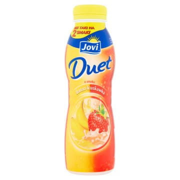 Jogurt Jovi Duet Banan-Truskawka 350G
