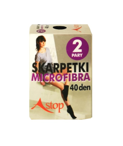 Skarpetki damskie 2 pary Astop Microfibra 40 den