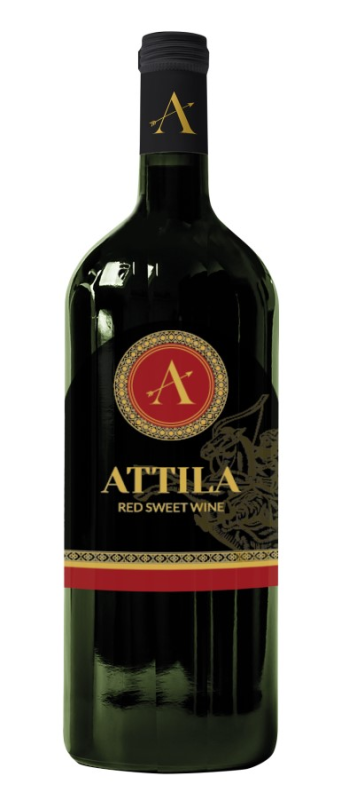 Wino Attila czerwone, słodkie 0,75L