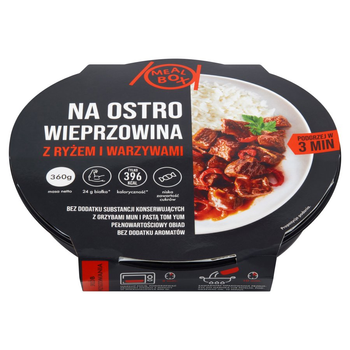 MealBox na Ostro Wieprzowina z Ryżem i Warzywami 360G