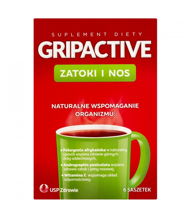 Saszetki Gripactive Zatoki/nos 6 sasztetek