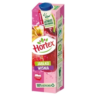 Hortex Napój Jabłko Wiśnia 1L