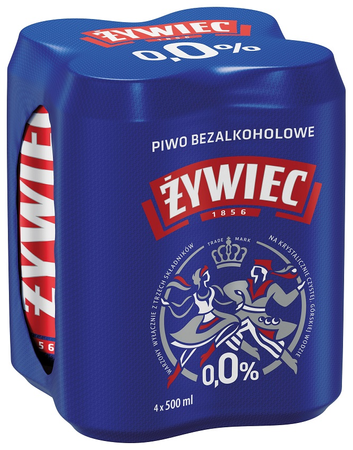 Piwo Żywiec 0,0% Puszka 4x0,5L