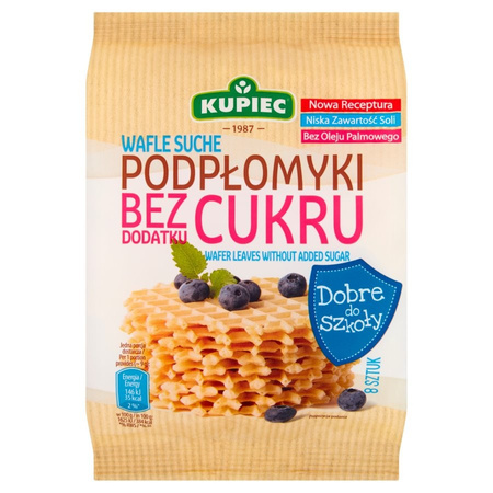 Kupiec Wafle suche podpłomyki bez dodatku cukru 72 g (8 sztuk)