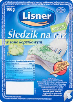 Śledzik na raz w sosie koperkowym 100g Lisner