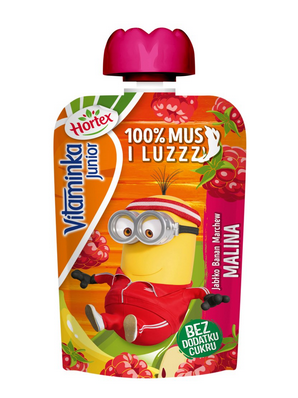 Hortex MUS Vitaminka Jabł Ban March Malina 100g