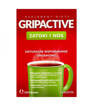 Saszetki Gripactive Zatoki/nos 6 sasztetek