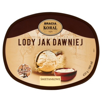 Lody Jak Dawniej Śmietankowe Koral 900ML