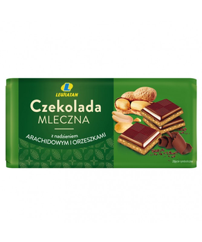 Czekolada Mleczna z Nadzieniem Arachidowym Lewiatan 100G