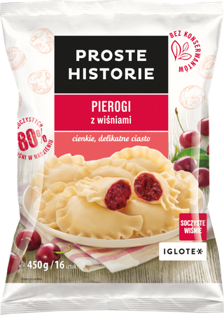 Pierogi Proste Historie z Wiśniami 450G