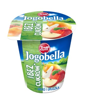 Jogurt Jogobella bez cukru jabłko i gruszka 150G Zott