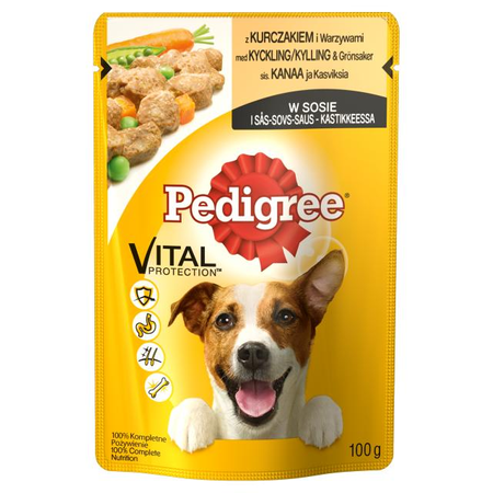 Karma dla Psa Pedigree Kurczak z Warzywami Saszetka 100G