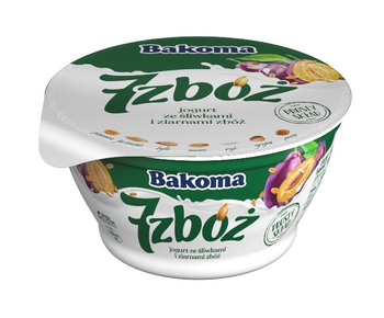 Jogurt 7 zbóż ze śliwkami Bakoma 140g
